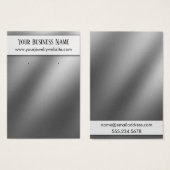 滑らかな銀グラデーションイヤリングホルダー表示カード (正面&裏面)