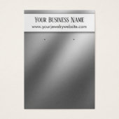 滑らかな銀グラデーションイヤリングホルダー表示カード (正面)