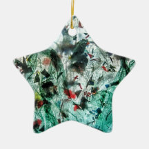 滑らかな青いオーナメント星、抽象芸術星デコール