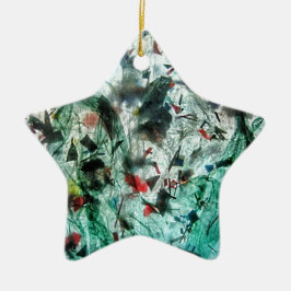 滑らかな青いオーナメント星、抽象芸術星デコール セラミックオーナメント