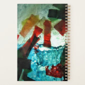 滑らかな青い抽象芸術プランナー、プラスチックのモチーフのギフト プランナー手帳 (裏面)