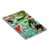 滑らかな青のテクスチャスパイラルフォトノートブック,抽象芸術 ノートブック (右側)