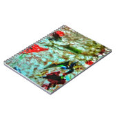 滑らかな青のテクスチャスパイラルフォトノートブック,抽象芸術 ノートブック (左側)