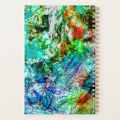 滑らかな青抽象芸術プランナーリラックス、青抽象芸術 プランナー手帳 (裏面)