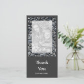 滑らかな黒い小石ありがとう サンキューカード (スタンド正面)