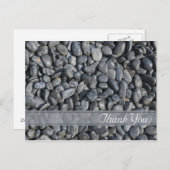 滑らかな黒い小石ありがとう ポストカード (正面/裏面)