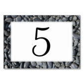 滑らかな黒い小石のテーブル番号 テーブルナンバー (裏面)