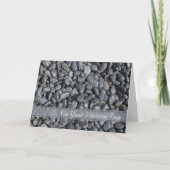 滑らかな黒い小石ブレンドファミリー結婚ズ カード (正面)