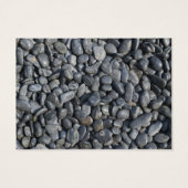 滑らかな黒い結婚小石のチャリティーフェイスカード (裏面)