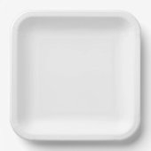 滑らかなpで作られた白い袖のクローズアップ ペーパープレート (正面)