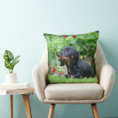 滑らか髪のミニチュアダックスフント1 クッション (椅子)