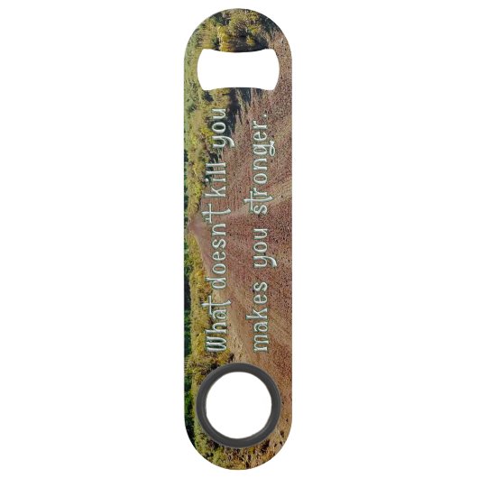 滑りやすいジョーのおもしろいことわざ砂利道の森 スピード栓抜き (正面)