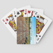 滑りやすいジョーのおもしろいことわざ砂利道の森 トランプ (裏面)