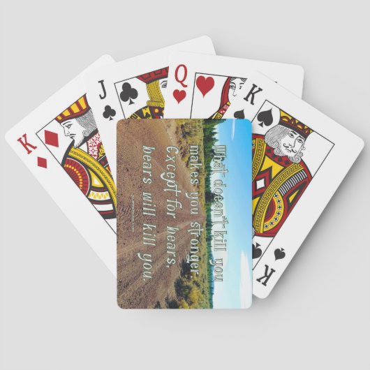 滑りやすいジョーのおもしろいことわざ砂利道の森 トランプ (裏面)