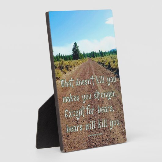 滑りやすいジョーのおもしろいことわざ砂利道の森 フォトプラーク (側面)