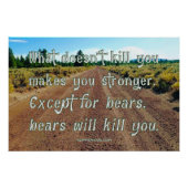 滑りやすいジョーのおもしろいことわざ砂利道の森 ポスター (正面)