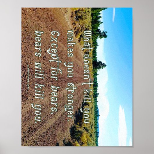 滑りやすいジョーのおもしろいことわざ砂利道の森 ポスター (正面)