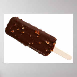 滑りやすいジョーのアイスクリームバーおいしいチョコレートco ポスター