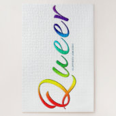滑りやすいジョーのクィアプライドカラー、太くてお祝い ジグソーパズル (縦)