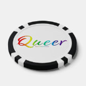 滑りやすいジョーのクィアプライドカラー、太くてお祝い ポーカーチップ (シングル)