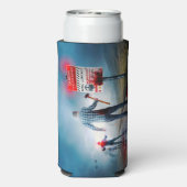 滑りやすいジョーのハッピーハローウィン死んだゾンビ怖いb スリム缶クーラー (Seltzer裏面)