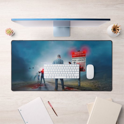 滑りやすいジョーのハッピーハローウィン死んだゾンビ怖いb デスクマット (オフィス1)