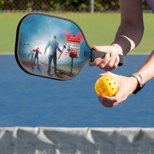 滑りやすいジョーのハッピーハローウィン死んだゾンビ怖いb ピックルボールラケット (インサイチュ)