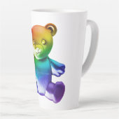 滑りやすいジョーのブラシ仕上げ金属テディベア滑らかなグラード カフェラテマグ (右アングル)