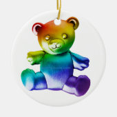 滑りやすいジョーのブラシ仕上げ金属テディベア滑らかなグラード セラミックオーナメント (正面)