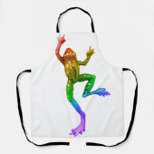 滑りやすいジョーのプライドカエルのフィギュア激しく寒さ エプロン (正面)