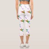 滑りやすいジョーのプライドカエルのフィギュア激しく寒さ カプリレギンス (裏面)