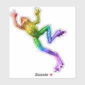 滑りやすいジョーのプライドカエルのフィギュア激しく寒さ シール (シート)