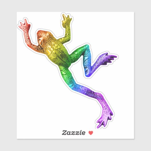 滑りやすいジョーのプライドカエルのフィギュア激しく寒さ シール (シート)