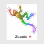 滑りやすいジョーのプライドカエルのフィギュア激しく寒さ シール (シート)