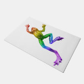 滑りやすいジョーのプライドカエルのフィギュア激しく寒さ ドアマット (アングル)