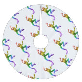 滑りやすいジョーのプライドカエルのフィギュア激しく寒さ ブラッシュドポリエステルツリースカート (正面)