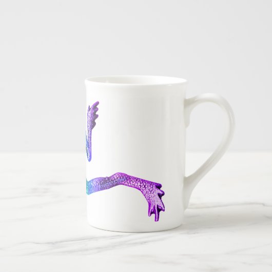 滑りやすいジョーのプライドカエルのフィギュア激しく寒さ ボーンチャイナマグカップ (右)