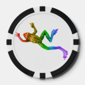 滑りやすいジョーのプライドカエルのフィギュア激しく寒さ ポーカーチップ (正面)