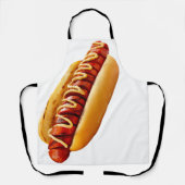滑りやすいジョーのホットドッグは柔らかいパン鮮やかの音を鳴らした エプロン (正面)