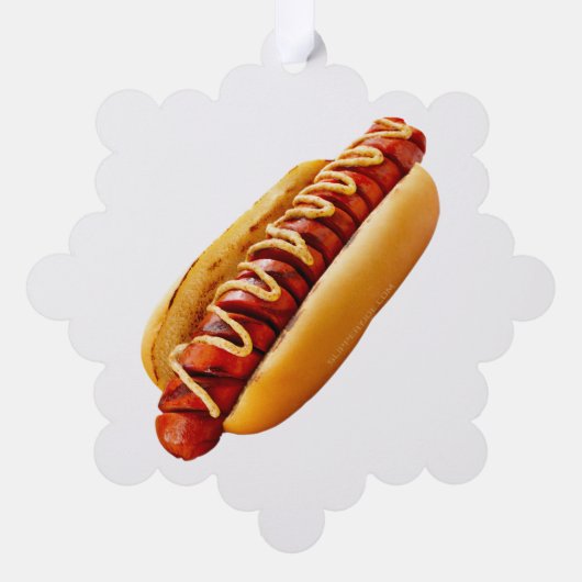 滑りやすいジョーのホットドッグは柔らかいパン鮮やかの音を鳴らした オーナメントカード (裏面)