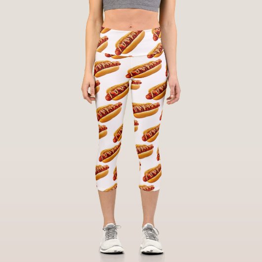 滑りやすいジョーのホットドッグは柔らかいパン鮮やかの音を鳴らした カプリレギンス (正面)