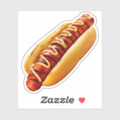 滑りやすいジョーのホットドッグは柔らかいパン鮮やかの音を鳴らした シール (シート)