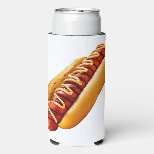 滑りやすいジョーのホットドッグは柔らかいパン鮮やかの音を鳴らした スリム缶クーラー (Seltzer裏面)
