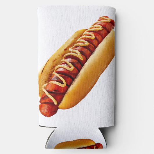 滑りやすいジョーのホットドッグは柔らかいパン鮮やかの音を鳴らした スリム缶クーラー (裏面)