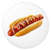 滑りやすいジョーのホットドッグは柔らかいパン鮮やかの音を鳴らした セラミックノブ (正面)