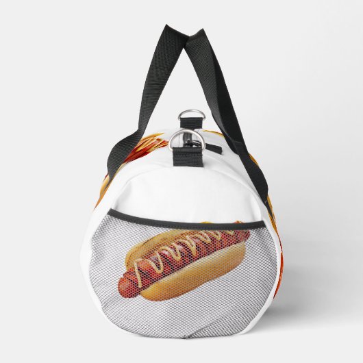 滑りやすいジョーのホットドッグは柔らかいパン鮮やかの音を鳴らした ダッフルバッグ (右)