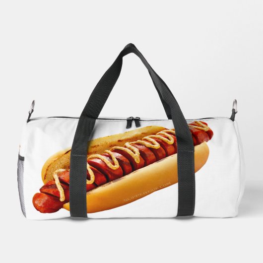 滑りやすいジョーのホットドッグは柔らかいパン鮮やかの音を鳴らした ダッフルバッグ (裏面)