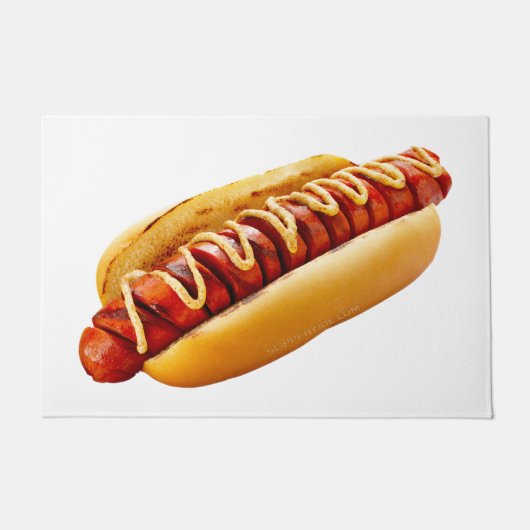 滑りやすいジョーのホットドッグは柔らかいパン鮮やかの音を鳴らした ドアマット (正面)