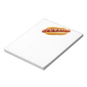 滑りやすいジョーのホットドッグは柔らかいパン鮮やかの音を鳴らした ノートパッド (回転)