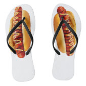 滑りやすいジョーのホットドッグは柔らかいパン鮮やかの音を鳴らした ビーチサンダル (ソール)